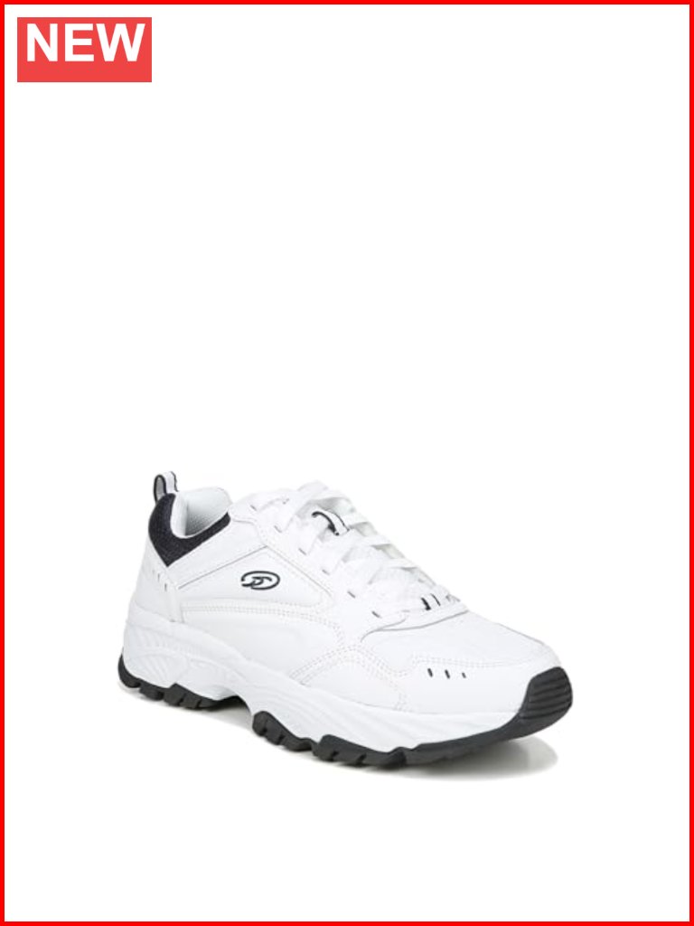 Men's Fashion Sneakers Lace-Up Memory Foam Leather Sneakers